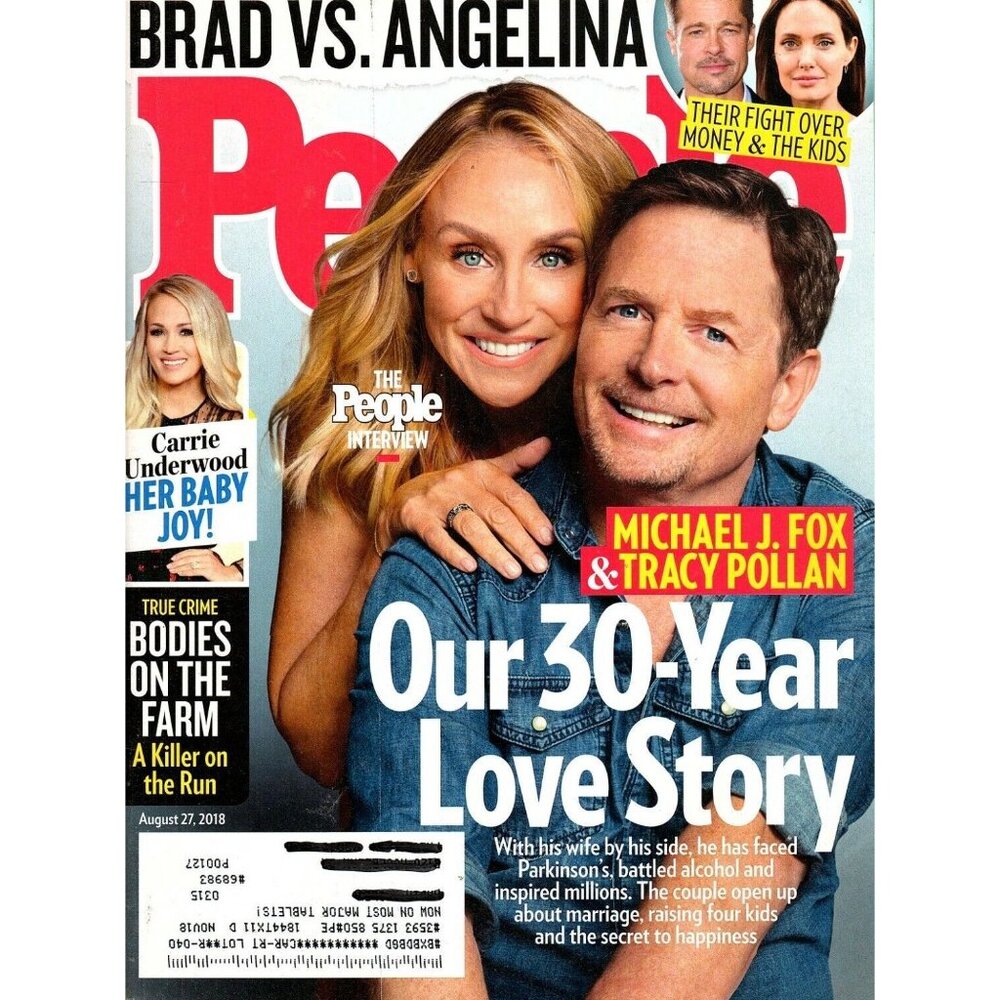 People Magazine August 27, 2018 Michael J Fox and Tracy Pollan 30 Yr Love Story